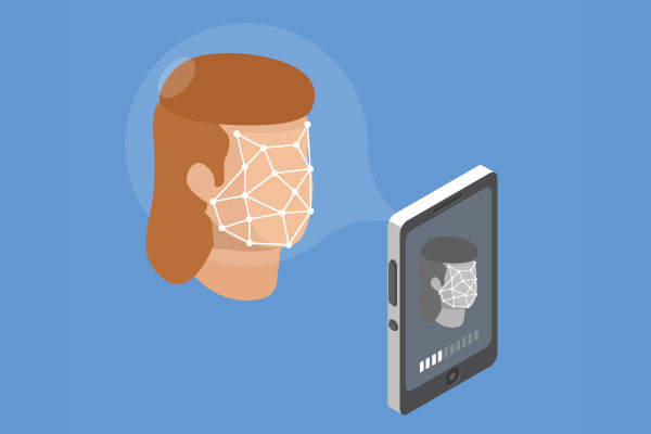 Woman on Identity Verification App Woman on Identity Verification App