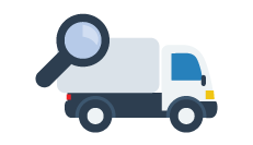 Magnifying Glass and Truck Icon