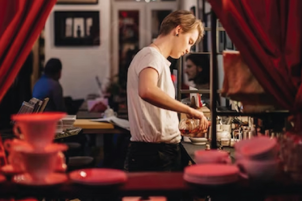 Store Worker during holidays