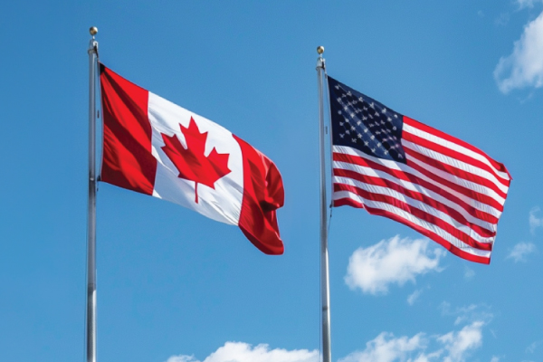 Canada and US Flags