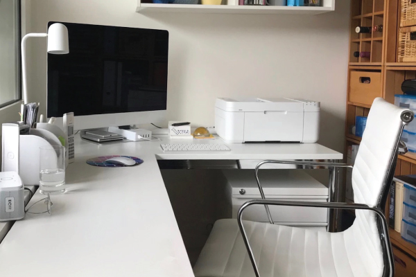 Work From Home office with printer