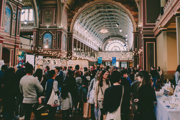 Crowded Human Resources conference at a convention center