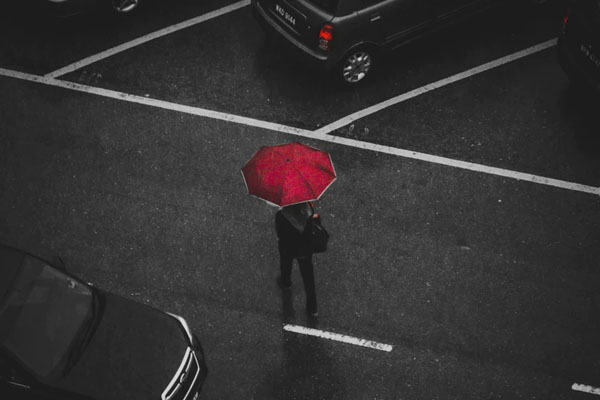 Man with umbrella Man with umbrella