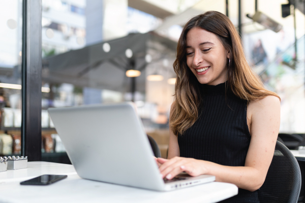 Woman on Computer