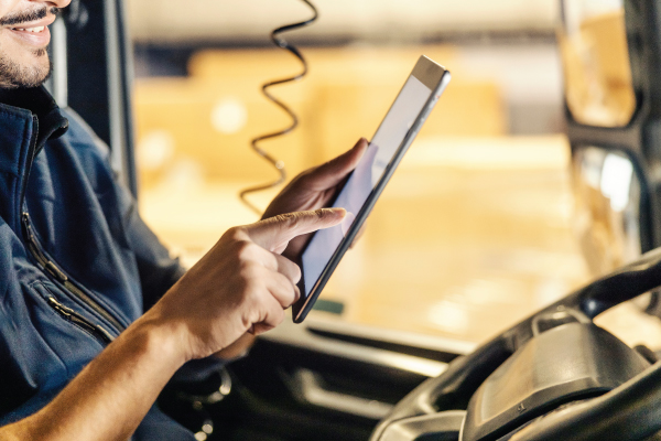 Trucker on a Tablet