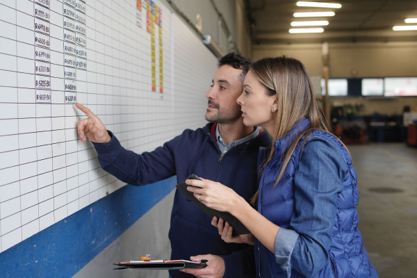Management Scheduling at a White Board